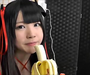 she takes a banana