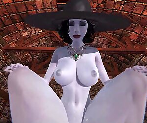 POV fucking the hot vampire milf Lady Dimitrescu in a sex dungeon. Resident Evil Village 3D Hentai.