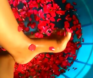 Indian mistress feet washing HD