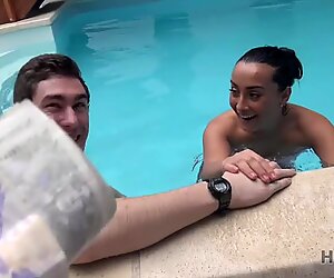HUNT4K. Cuckold swims while handsome stranger has fun with his girl