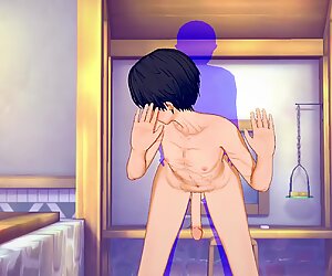 Sword Art Online Yaoi - Kirito Bareback with creampie in his ass - Japanese Asian Manga anime game porn gay