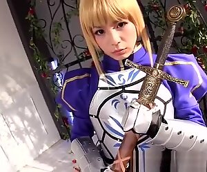 Asian Babe In Cosplay Gets Her Hot Pussy Creamed